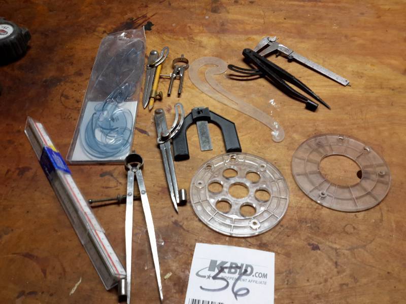 lot 56 image: Misc. measuring tools as pictured