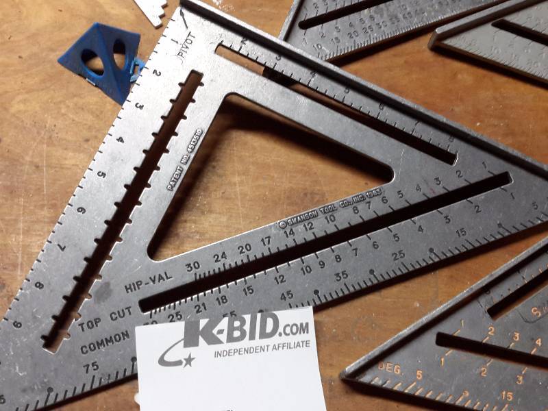 lot 87 image: Large lot of protractors, squares etc as shown