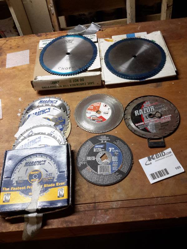 lot 105 image: Saw Blades as pictured