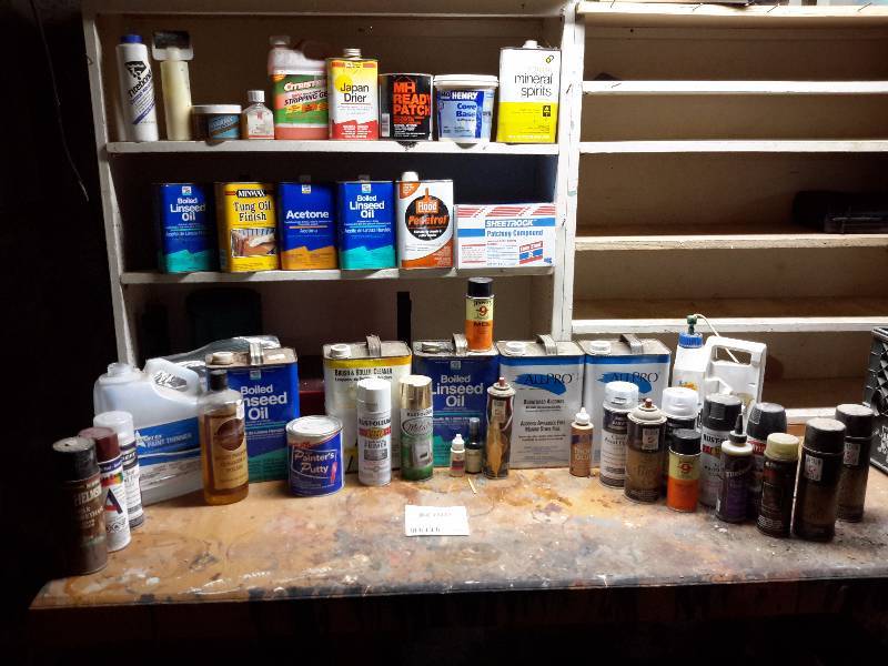 lot 110 image: Misc. Liquids and cleaners as pictured.. Bring your own boxes