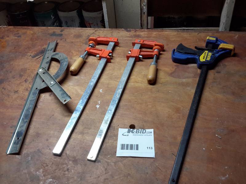 lot 113 image: 2 Jorgensen, 18 in Clamps  1 Irwin, 18 in clamp  1 other
