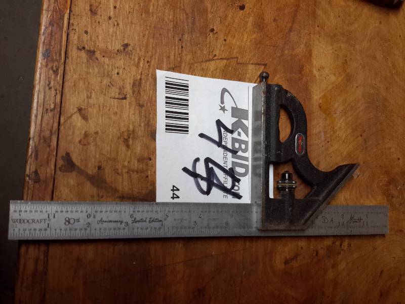 lot 44 image: 12 in STARRETT combination squarelevel