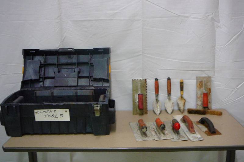 Tool Box With Cement Tools