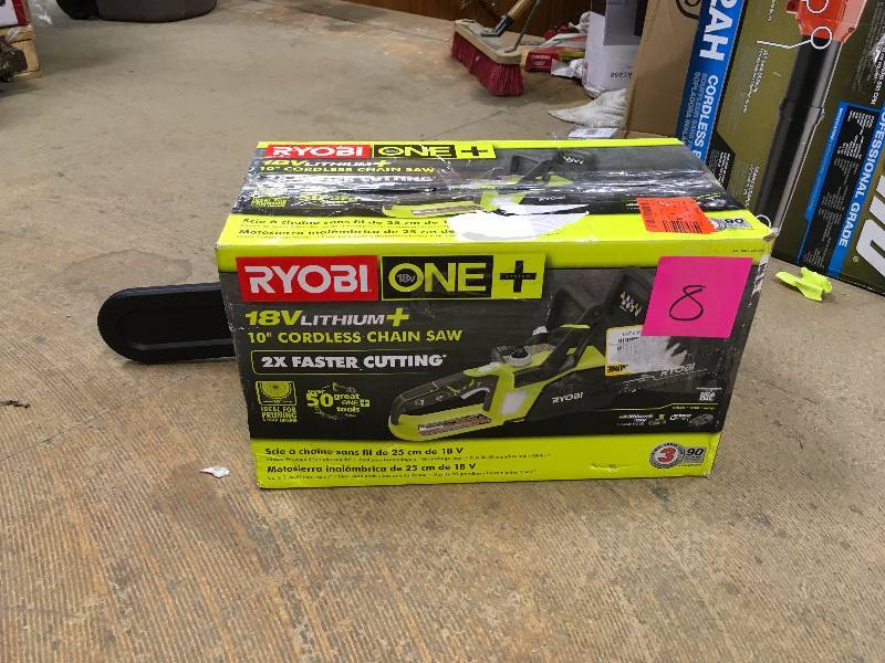 Ryobi 18V 10 in cordless chain saw not used