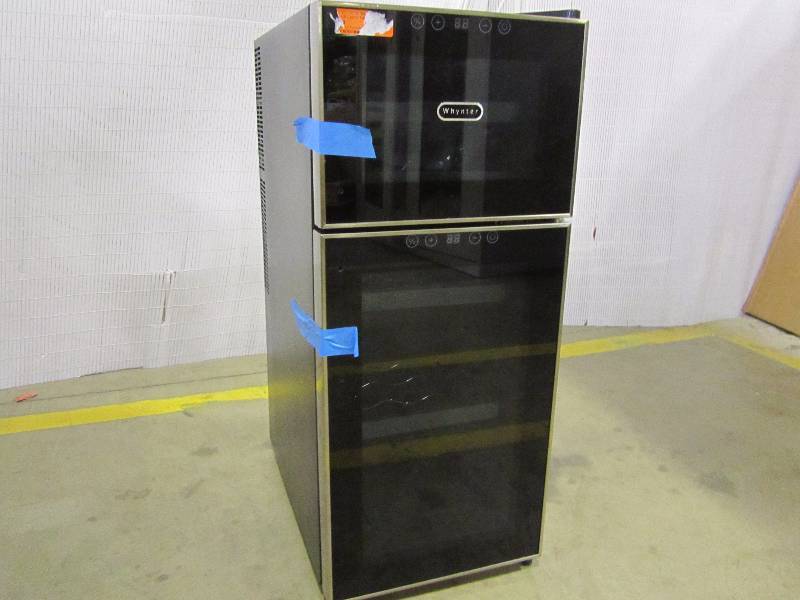 lot 37 image: Whynter 21-Bottle Dual Temperature Zone Touch Control Freestanding Wine Cooler