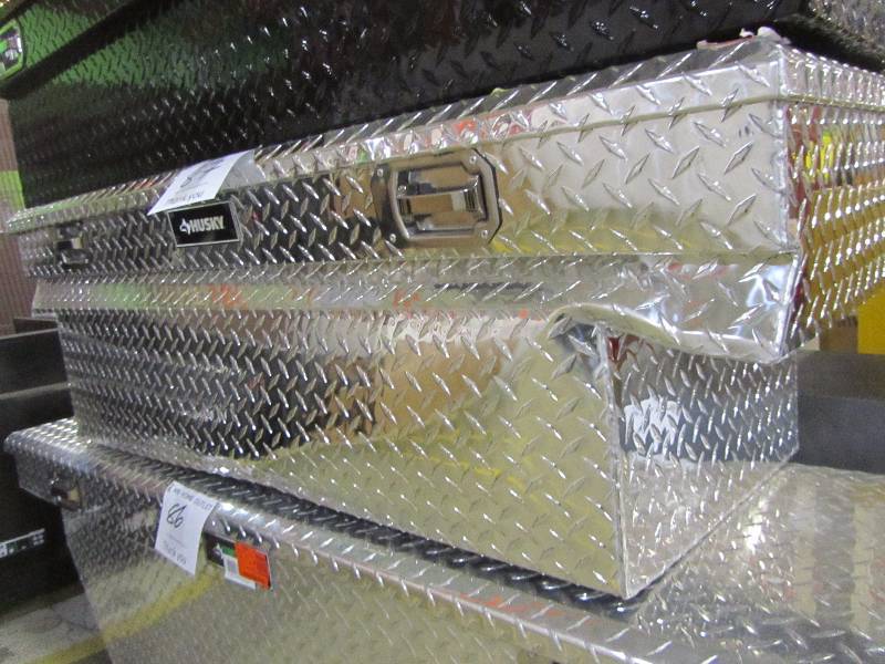 lot 87 image: Husky 60 in. Aluminum Polished Deep Truck Bed Chest