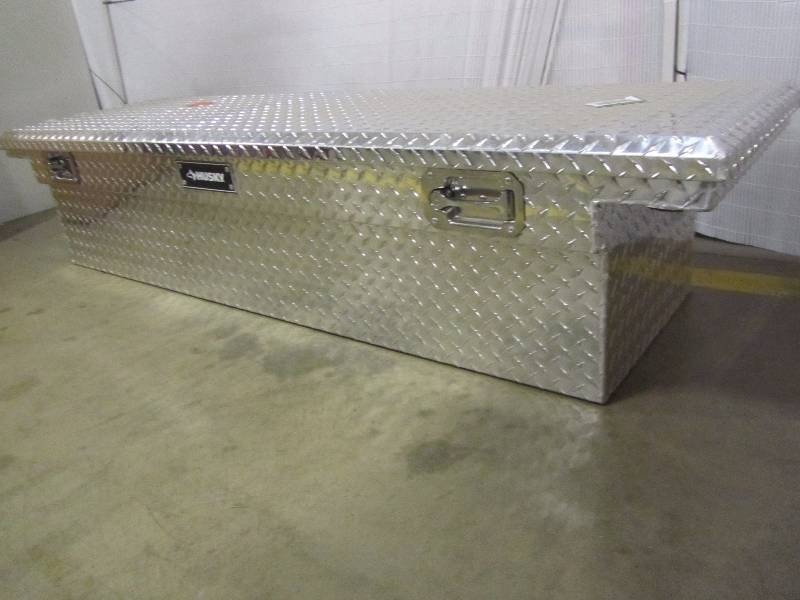 lot 89 image: Husky 70 in. Aluminum Polished Low-Profile Truck Box