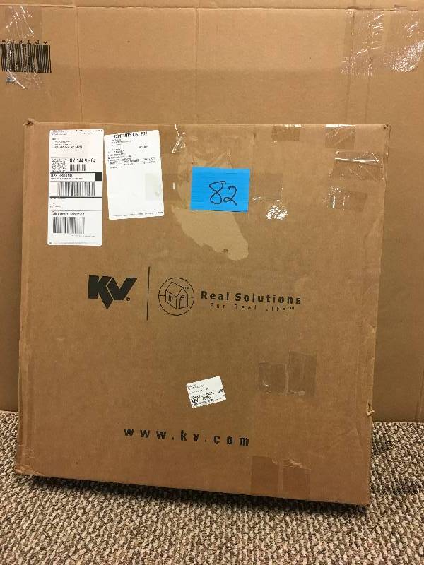 lot 82 image: KV Lazy Susan 24 inch Pie Cut Door Mount Ppn24s-w. Open box never used
