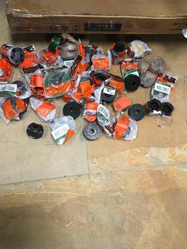 lot 20 image: Misc. String Trimmer Line AKA Weed Wipe String. Open box never used