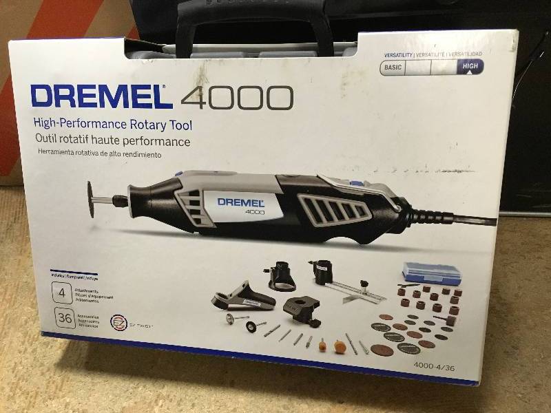 lot 21 image: Dremel Rotary Tools 4000 Series Corded Rotary Tool Kit 4000-436.  Open Box