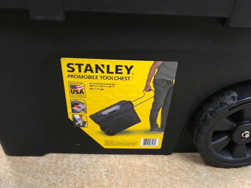 lot 42 image: Stanley Promobile Toolchest.  never used open box
