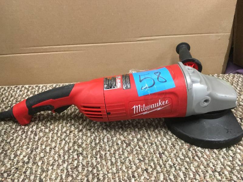 lot 58 image: Milwauwkee Angle Grinder - Used missing Arbor Nuts
