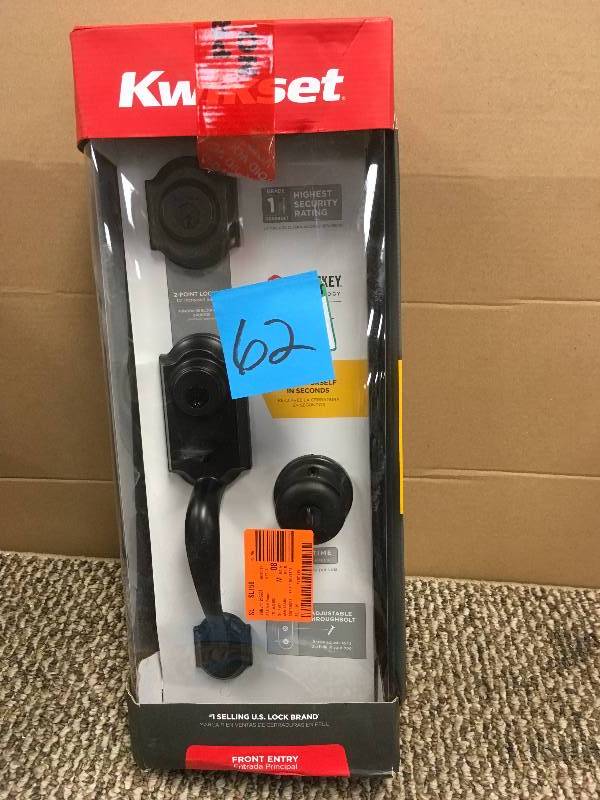 lot 62 image: Kwikset Entry Door Lock Set,