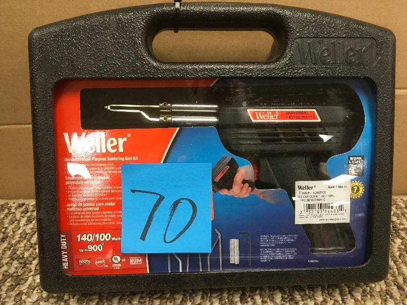 lot 70 image: Weller - Univeral Multi Purpose Soldering gun Kit. Open box never used