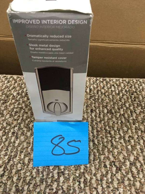lot 85 image: Electronic Entry Hardware Kwikset Deadbolts SmartCode 913 Single Cylinder Satin. New Open Box