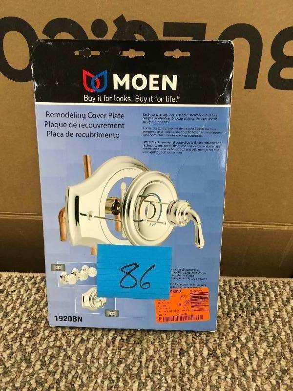 lot 86 image: Moen - Remodeling Cover Plate. New Open Box