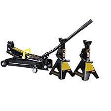 lot 109 image: Torin BlackJack Trolley Jack and (2) Jack Stands Bundle not used