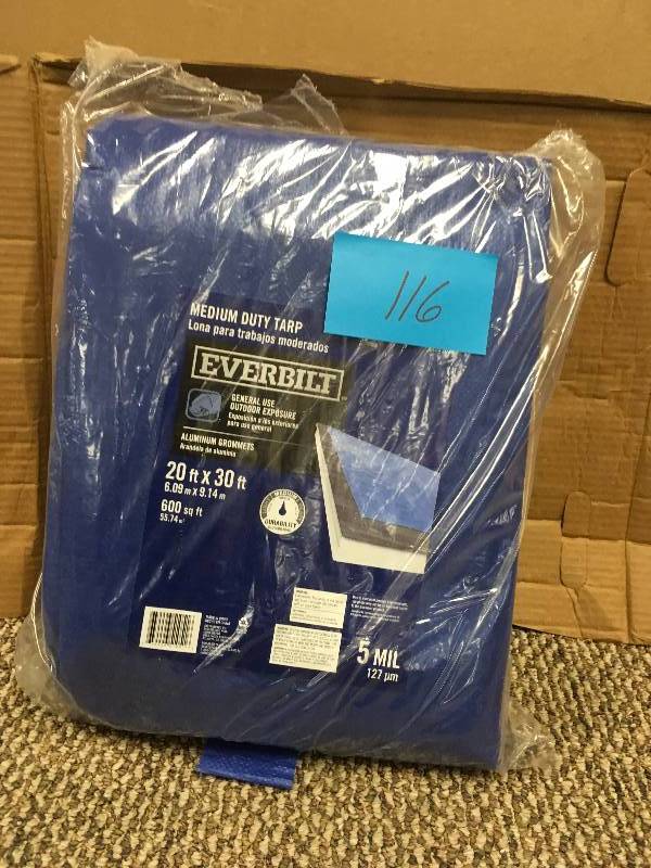 lot 116 image: HDX 20 ft. x 30 ft. Blue Medium Duty