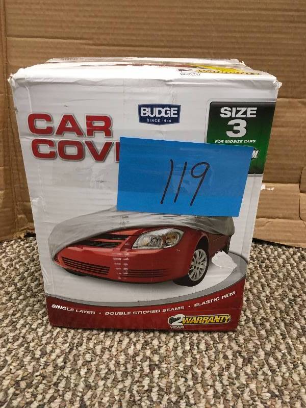 lot 119 image: Budge Lite Car Cover Fits Sedans up to 228 inches