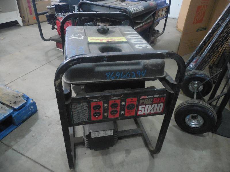 lot 9 image: COLEMAN POWERMATE 5000 PRO GEN WITH BRIGGS 9 HP MOTOR