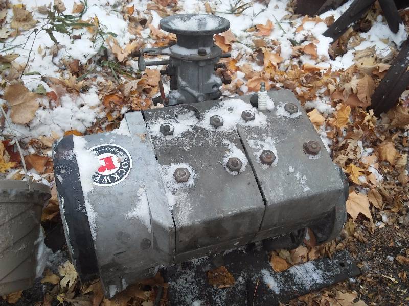 lot 55 image: Rockwell Snowmobile Engine, 2-cyclinder motor
