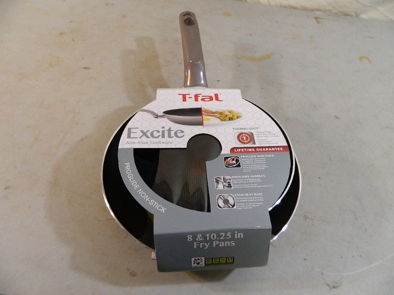 lot 10 image: 2 New T-fal Excite Pans