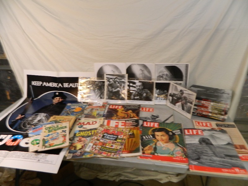 lot 35 image: Comics, WW2 Books, Vintage Life Magazines, More