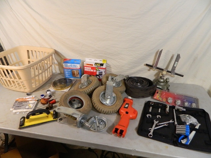 lot 59 image: Wheels, Tools, Weatherproofing, Etc