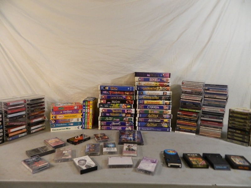 lot 102 image: Vintage Games, Cds, VHS, and More