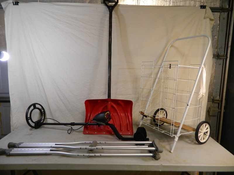 lot 141 image: Metal Detector, Cart, and More