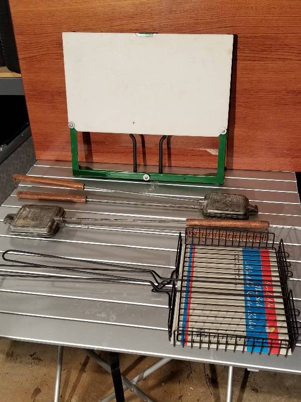 lot 65 image: Camping Supplies - BBQ Roaster Baskets, Camp Cookers, Etc