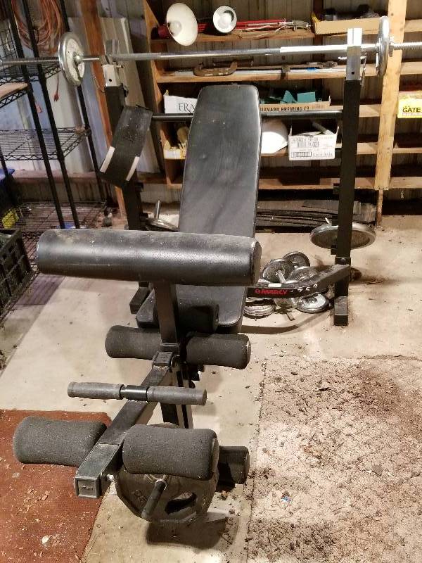 lot 99 image: Weight Bench & Weights