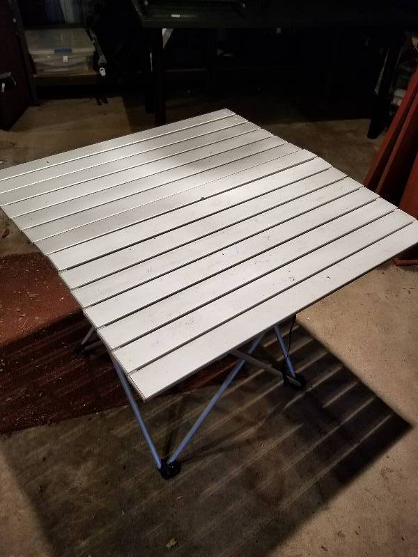 lot 161 image: Folding Roll Up Camp Table
