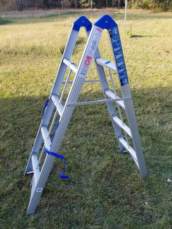 lot 201 image: Easy Stor Ladder, 225lb Cap, New