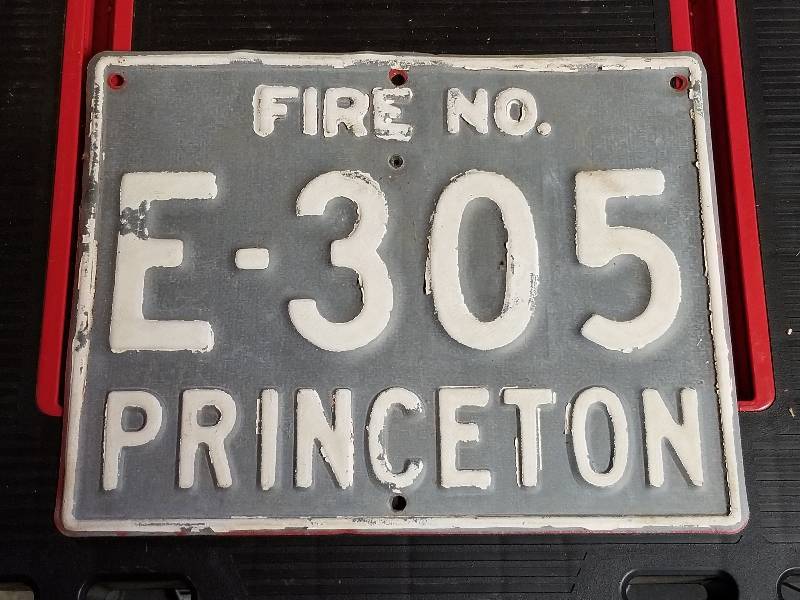 lot 283 image: Metal Princeton Fire Number Sign