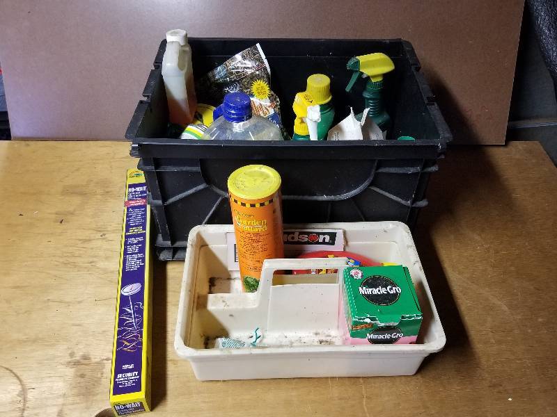 lot 365 image: Lot- Misc Plant Food, Chemicals, Compost Thermometer, Etc
