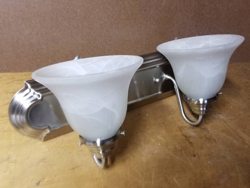 lot 379 image: Lot - Vanity Light and Wall Sconce Light Set, New