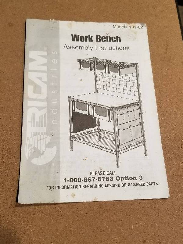 lot 117 image: Workbench 66x36x18, Metal Shelf, Fan