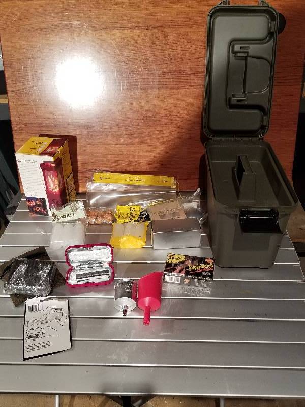 lot 73 image: Camping Supplies -  Candle Lantern, Eddie Bauer Warmers, Fire Starters, Etc