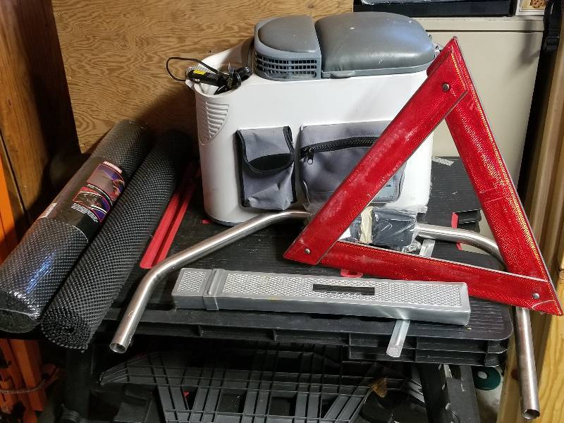 lot 289 image: Lot - Drawer Liners, HotCold Car Console, Emergency Triangle