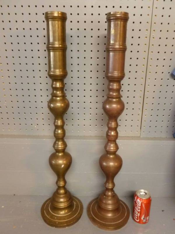 Vintage Brass Candle Stands