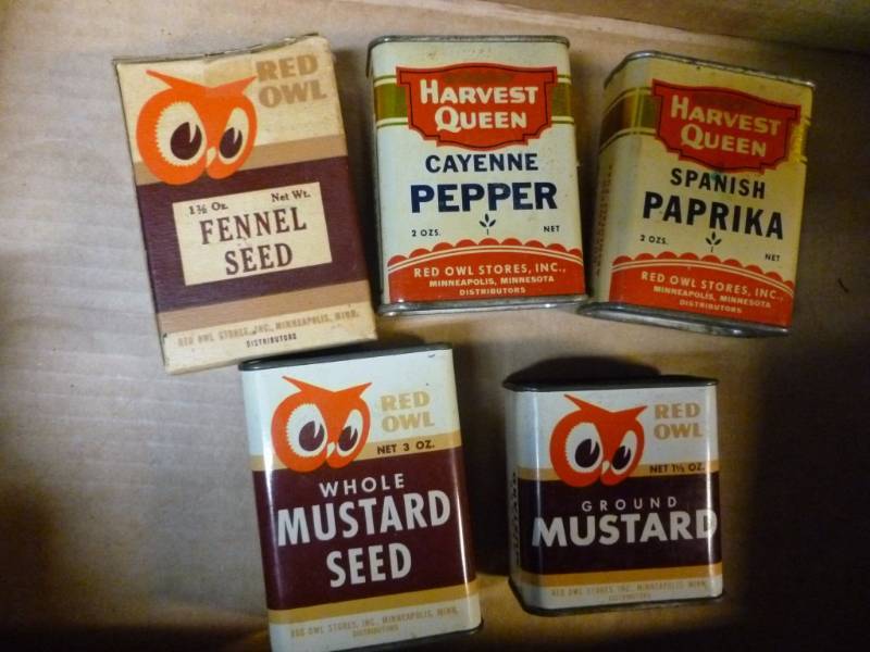 Vintage Red Owl Can
