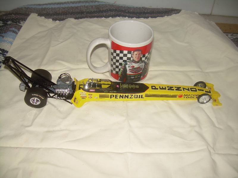 COLLECTIBLE RACE CAR AND CUP