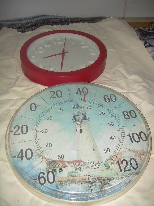 THERMOMETER AND CLOCK