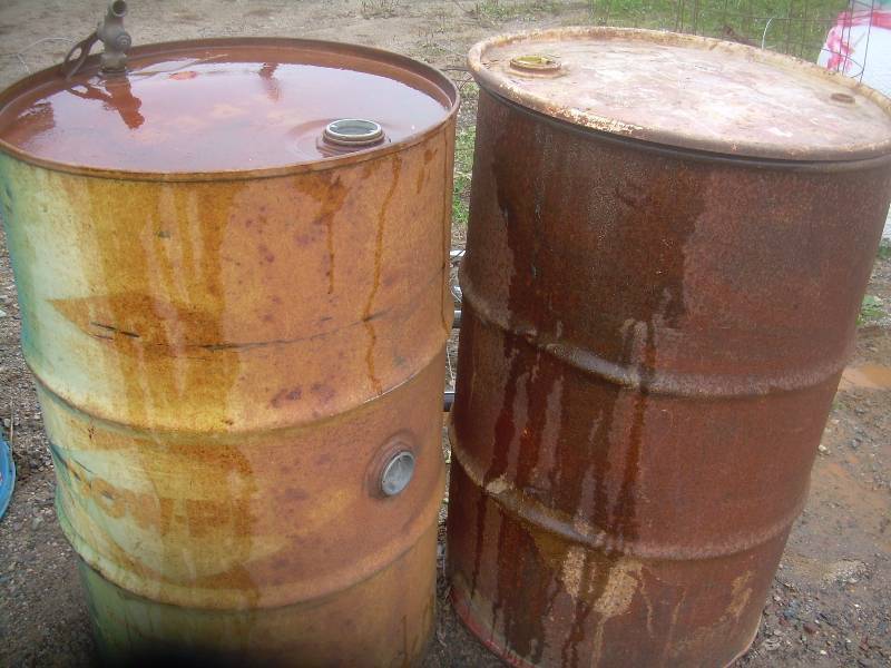 2     50 GALLON BARRELS