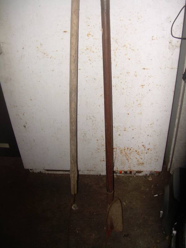 2 ANTIQUE LONG HANDLED HAND TOOLS