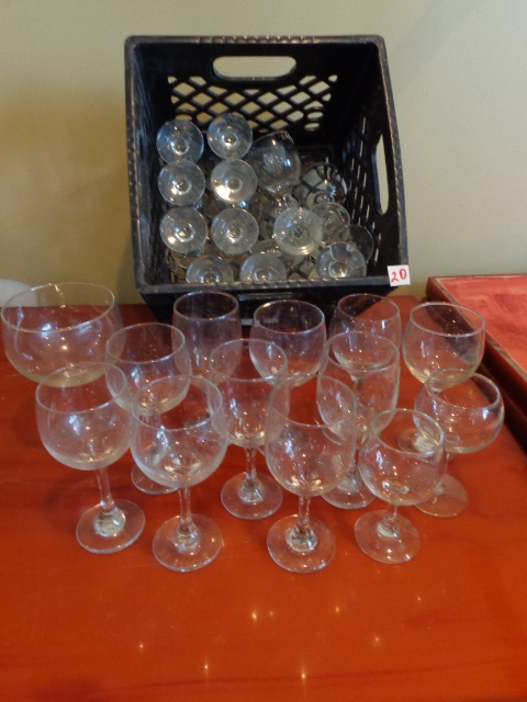 lot 20 image: Wine Glasses And Other Miscellaneous Glasses