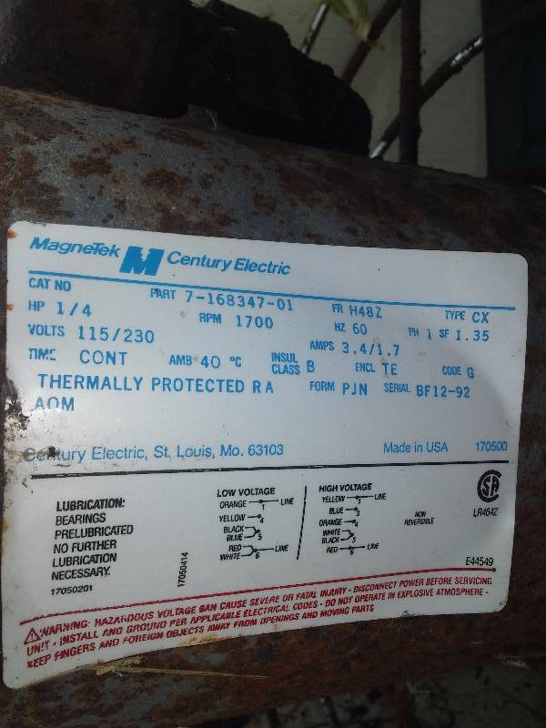 2  Magnetec Century Electric commercial poultry Barn fans.