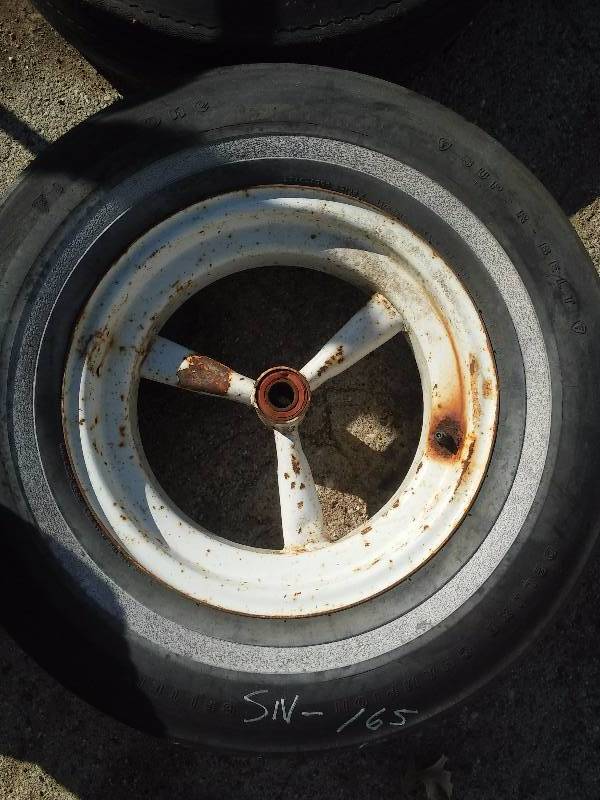 2 Milk cart wheels and tires vintage