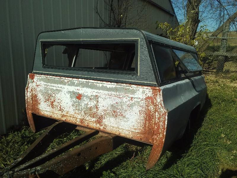 Chevy Pickup Box trailer with topper cover.
